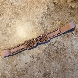Pink studded bow belt